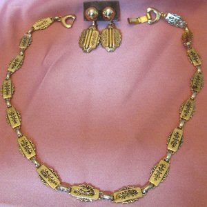 Marino Fleur Design Necklace / Earrings Set
